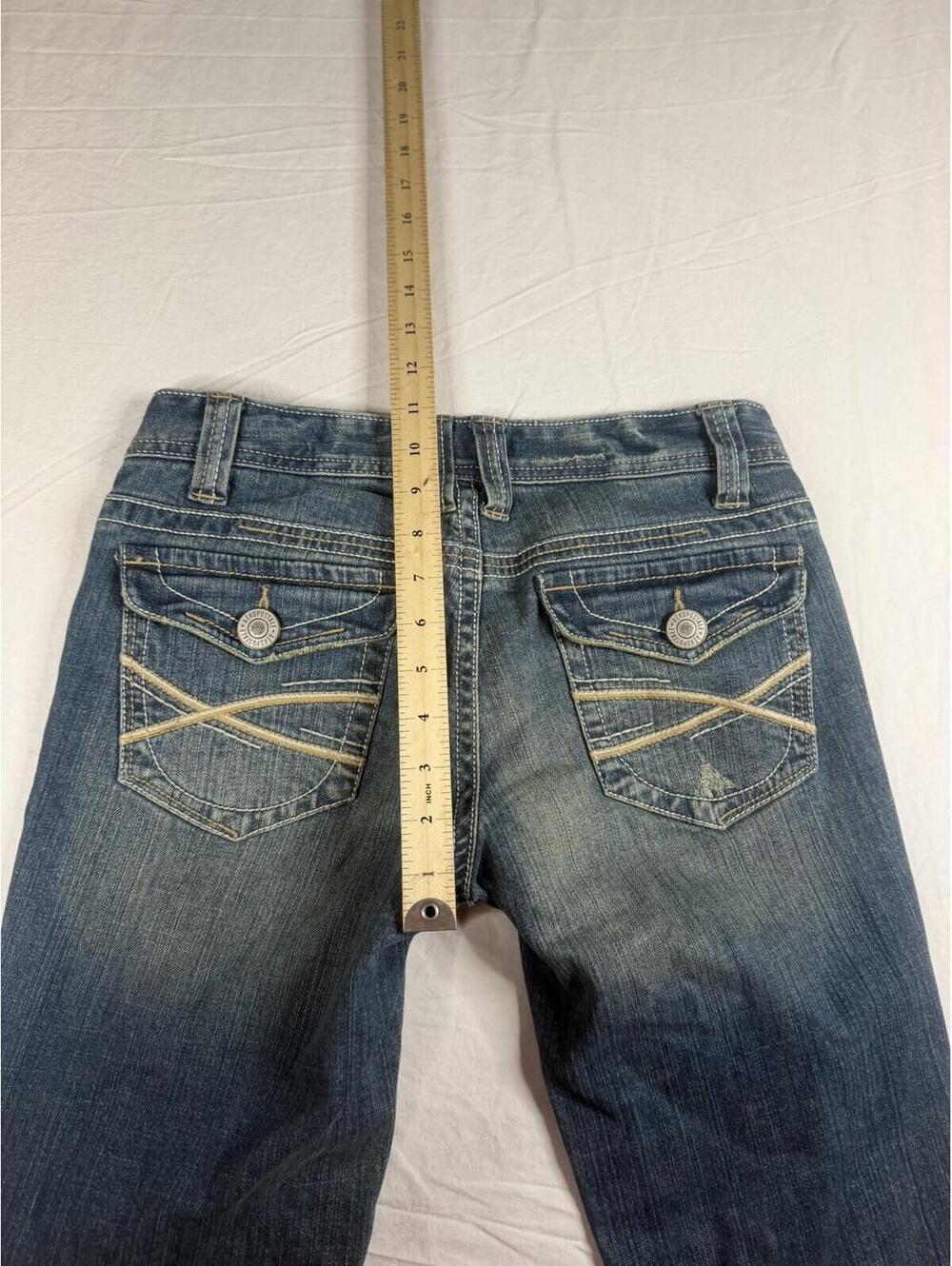 👖✨ Y2K Aeropostale Chelsea Bootcut Jeans 3/4 Short ✨👖 - Picture 15 of 16